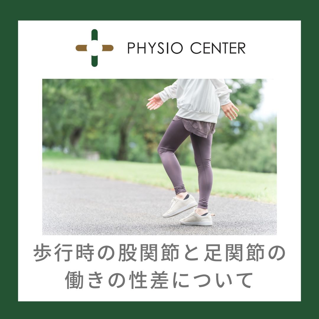 歩行時の股関節と足関節の働きの性差について