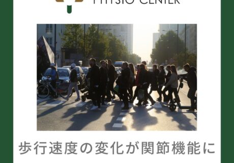 歩行速度の変化が関節機能に与える影響について