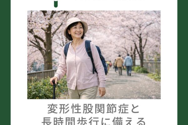 変形性股関節症と長時間歩行に備えるセルフマネジメント