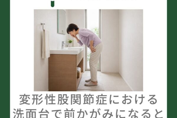 変形性股関節症における洗面所で前かがみになると痛む理由と対応方法