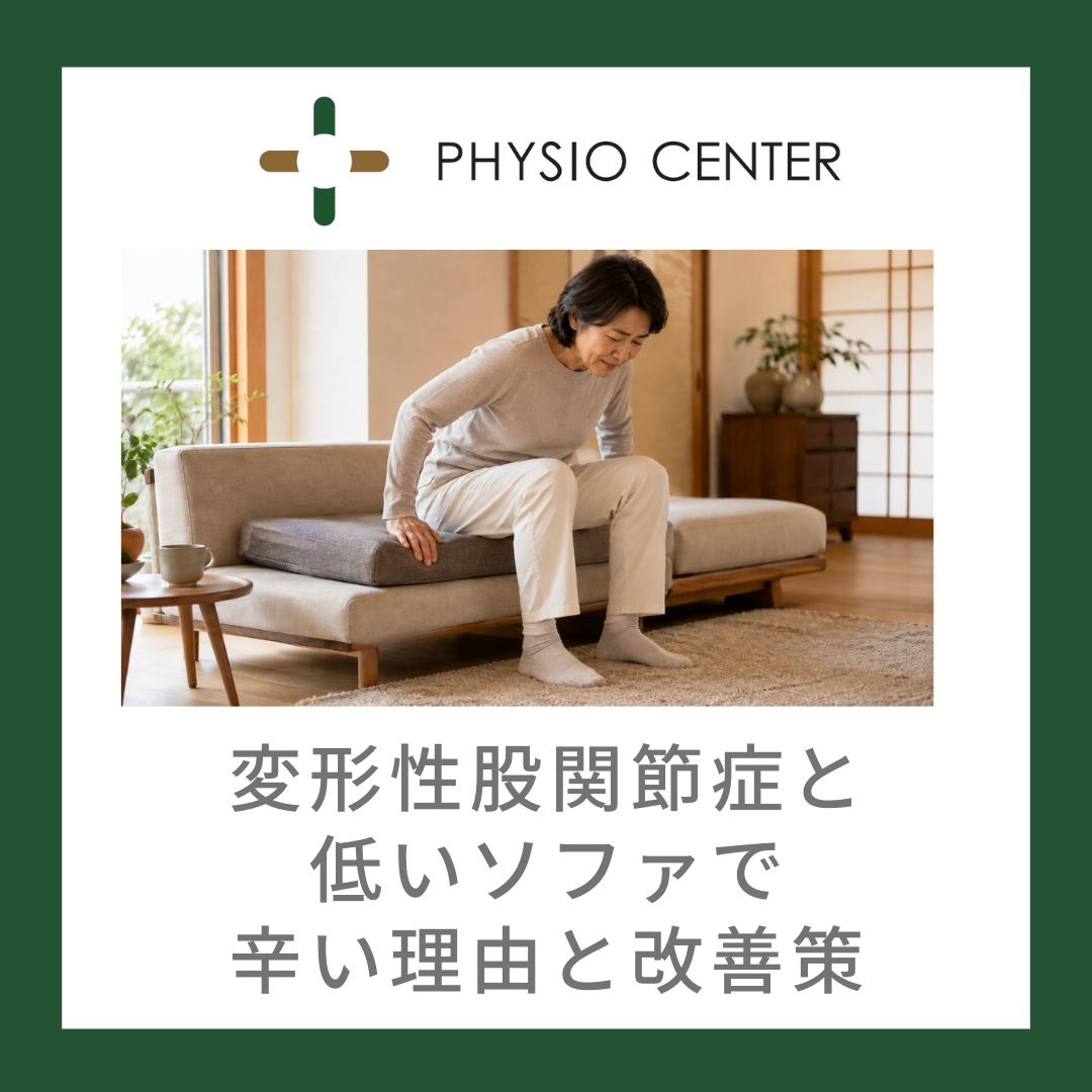 変形性股関節症と低いソファで辛い理由と改善策