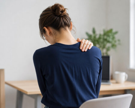 English-Speaking Physiotherapist in Tokyo for Neck & Shoulder Pain, Upper Back Tension, Forward Head Posture and Rounded Shoulders.    Physiotherapy and exercise therapy for international residents and visitors in Japan experiencing neck stiffness, shoulder tension, upper back pain, and posture problems.